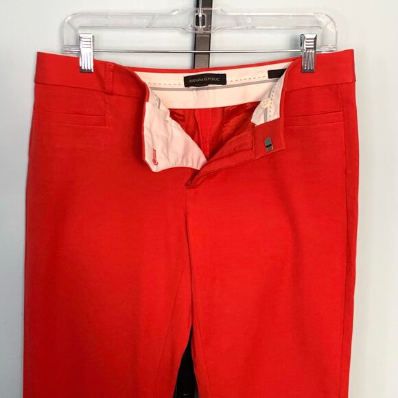 Banana Republic Red Sloan Fit Pants Size 6 - Picture 4 of 8
